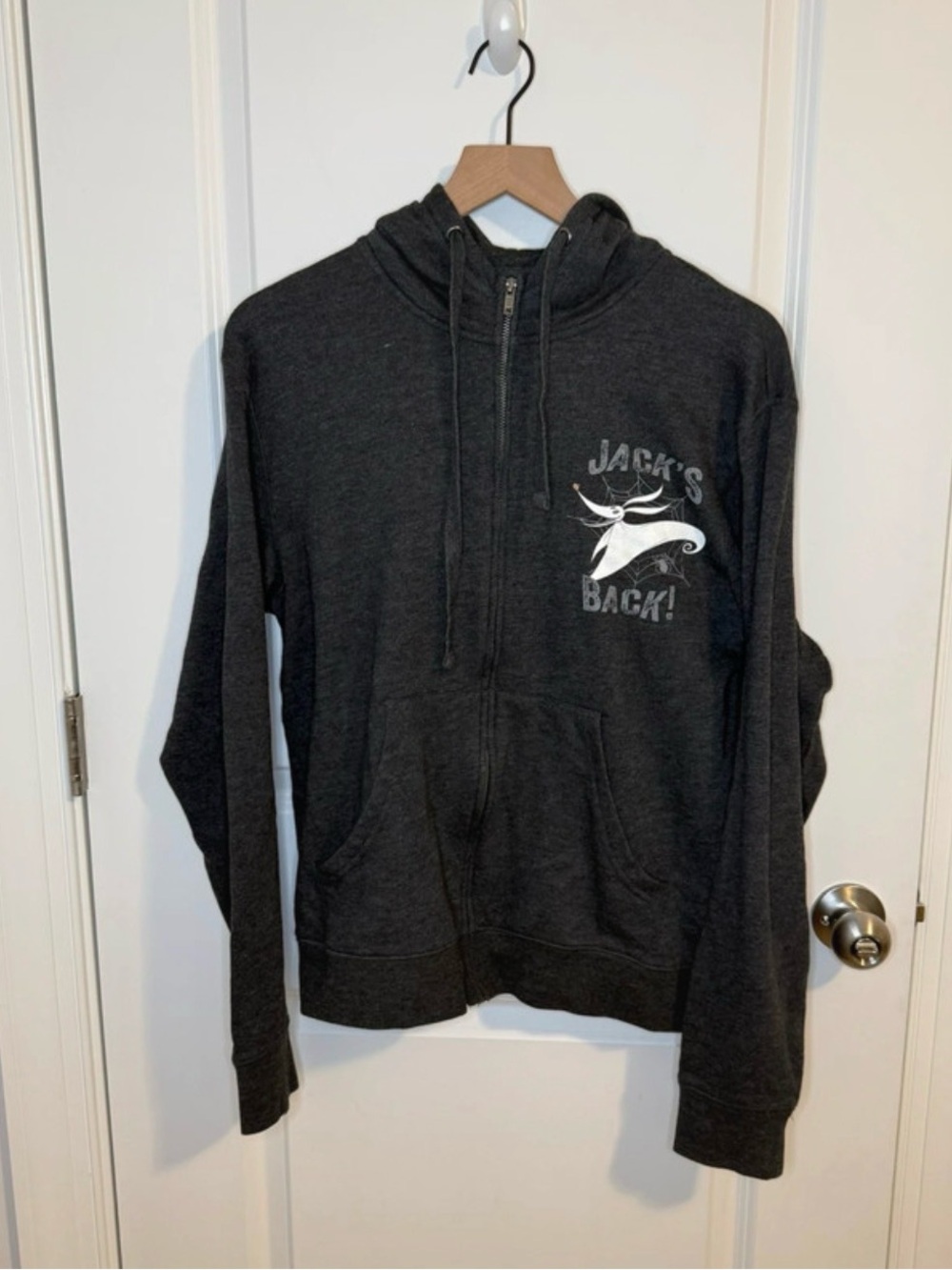 Disney Parks The Nightmare Before Christmas Jack Sally Zip Up Hoodie Sz Medium